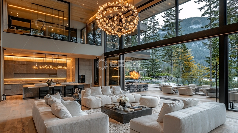 高清大图下载【趣麦麦图】现代简约豪宅客厅