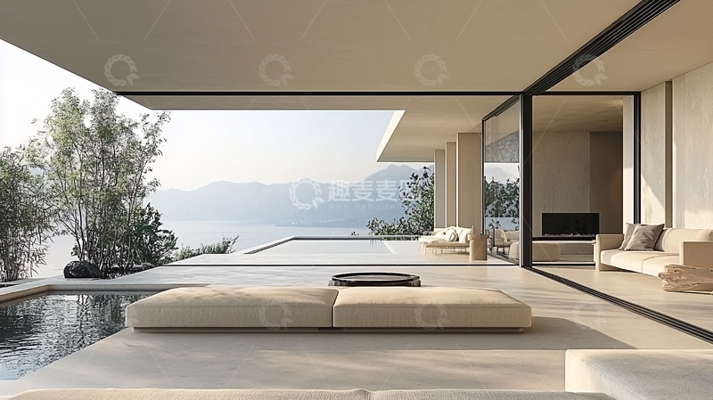 高清大图下载【趣麦麦图】极简现代海景别墅