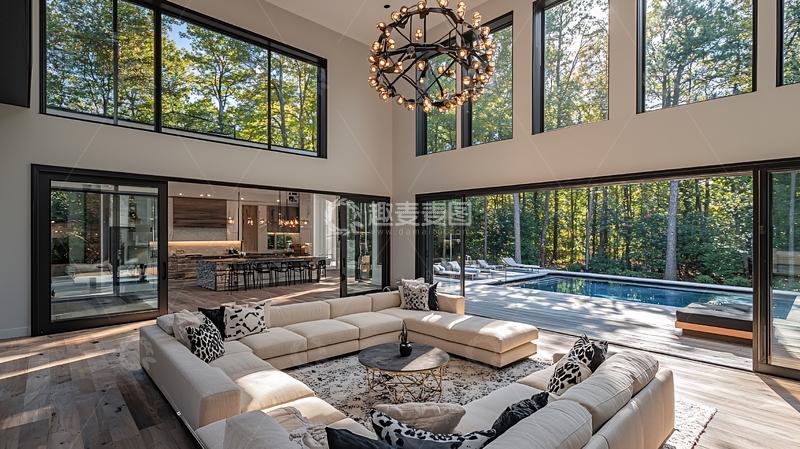 高清大图下载【趣麦麦图】现代简约大宅客厅