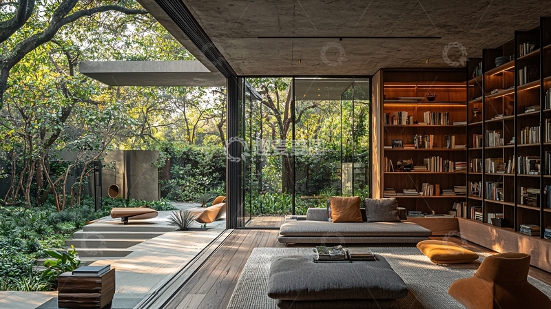 高清大图下载【趣麦麦图】现代极简庭院住宅