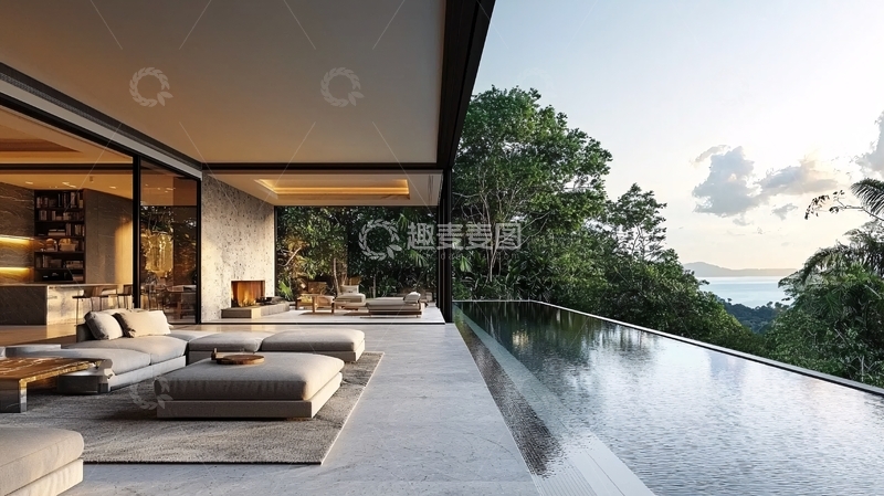高清大图下载【趣麦麦图】现代极简风格别墅