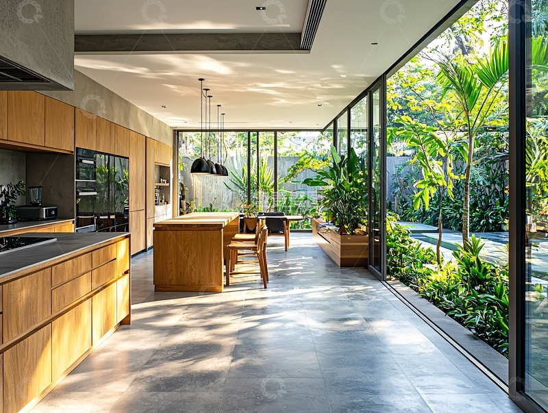 高清大图下载【趣麦麦图】现代简约开放式厨房