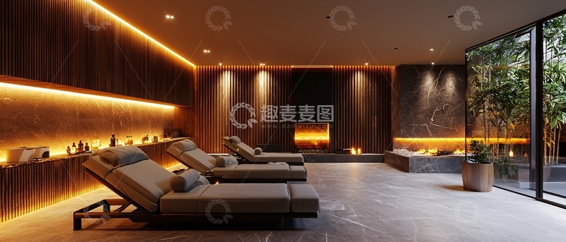 高端水疗室场景