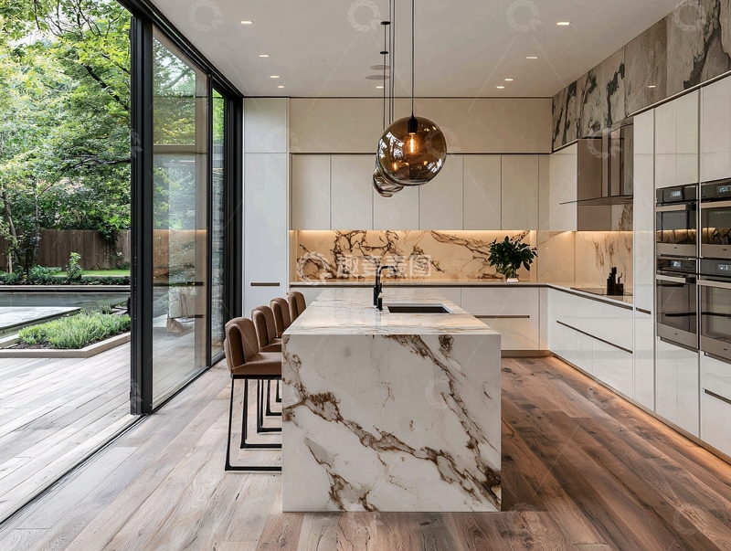 高清大图下载【趣麦麦图】现代轻奢厨房设计