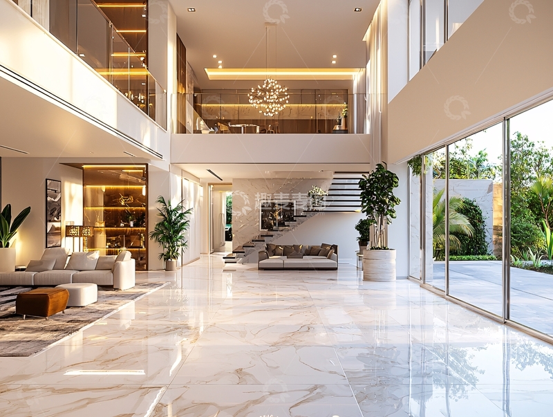 高清大图下载【趣麦麦图】现代轻奢别墅大堂