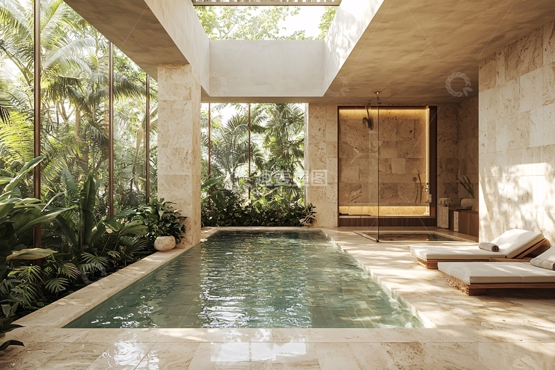 高清大图下载【趣麦麦图】室内泳池