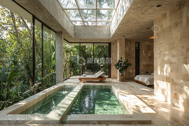 高清大图下载【趣麦麦图】现代简约室内泳池