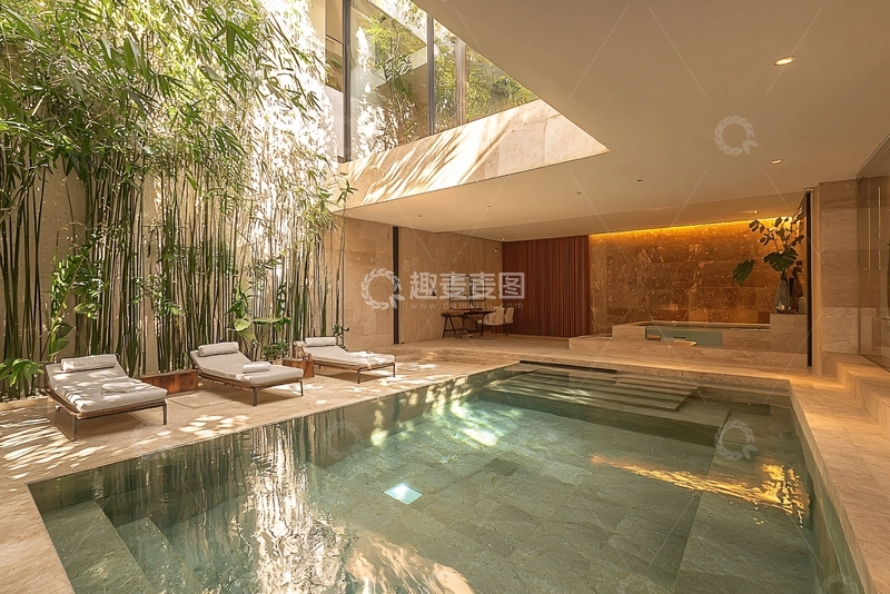 高清大图下载【趣麦麦图】室内游泳池
