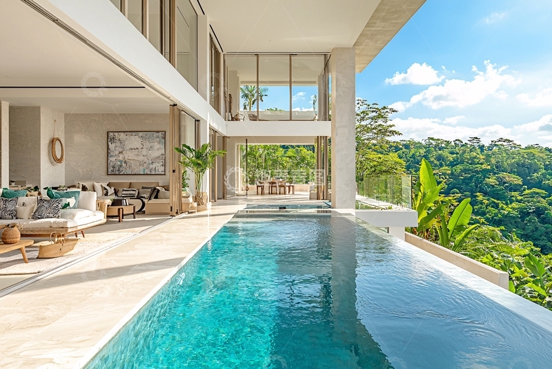 高清大图下载【趣麦麦图】现代风格泳池别墅