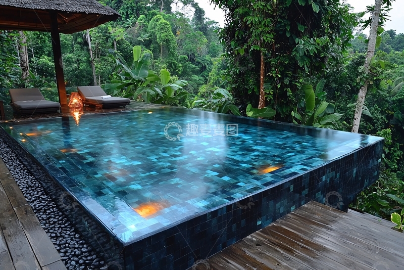 高清大图下载【趣麦麦图】无边泳池