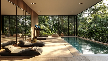 现代简约室内泳池