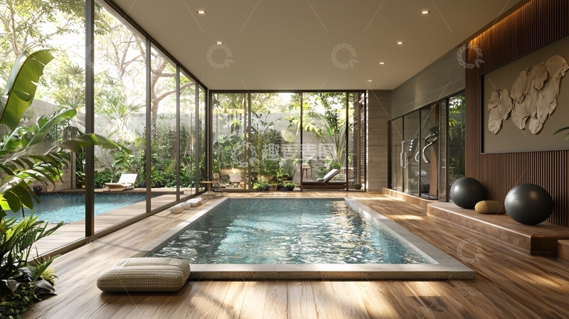 高清大图下载【趣麦麦图】室内泳池