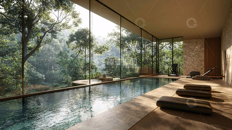 高清大图下载【趣麦麦图】室内泳池