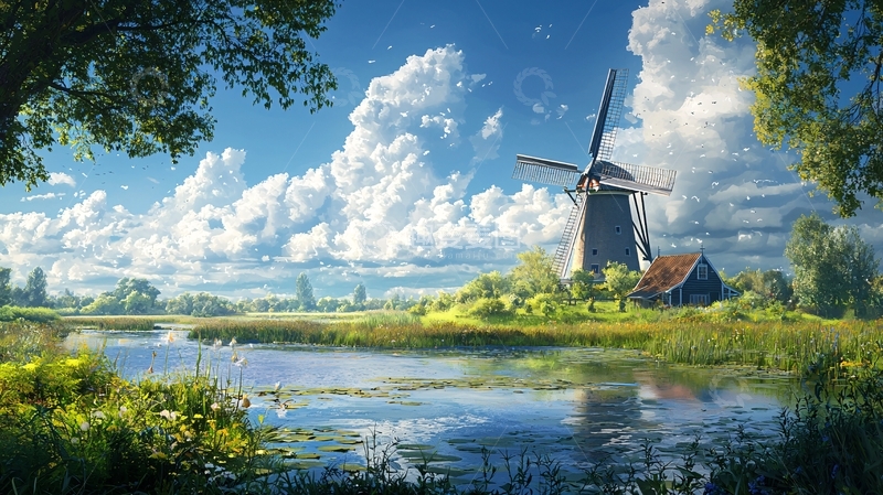 高清大图下载【趣麦麦图】风车