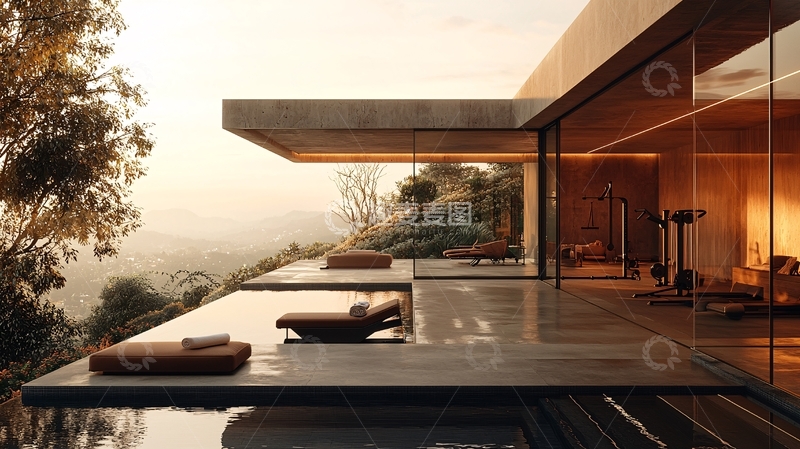 高清大图下载【趣麦麦图】现代山景别墅