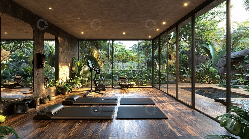 高清大图下载【趣麦麦图】私家花园健身房