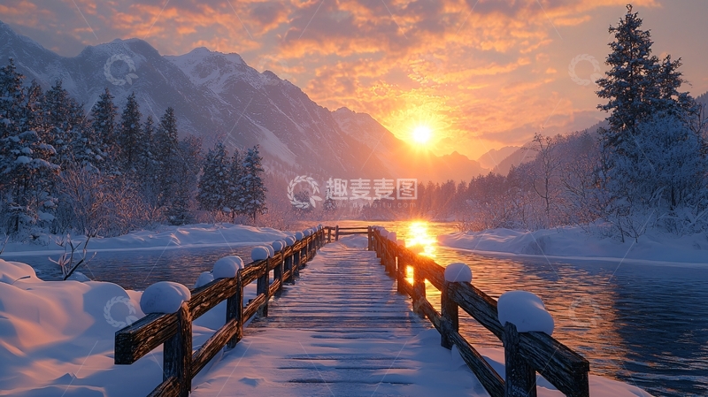 高清大图下载【趣麦麦图】冬季雪景