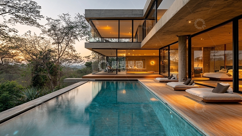 高清大图下载【趣麦麦图】现代简约别墅89