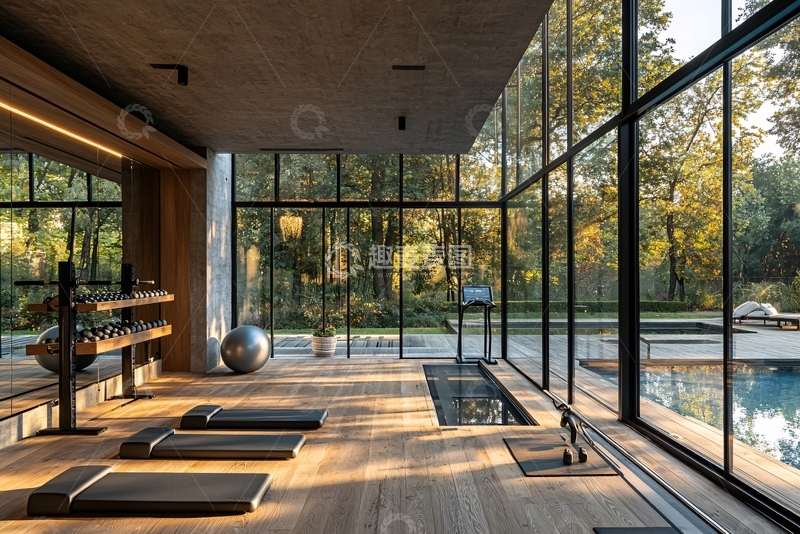 高清大图下载【趣麦麦图】现代简约健身房设计