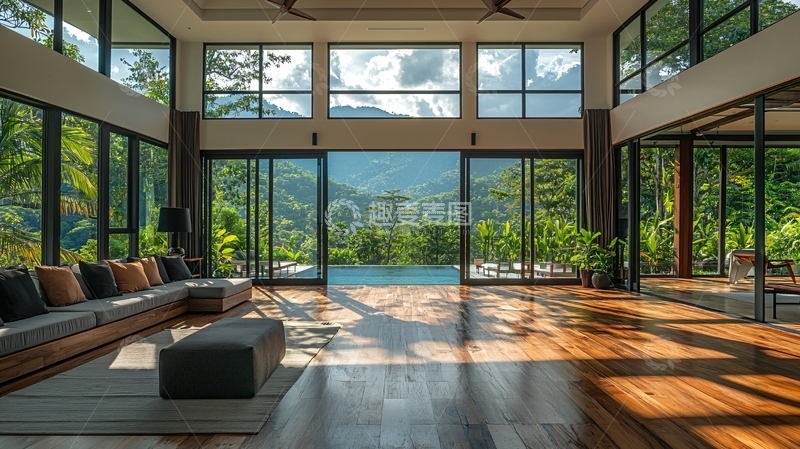 高清大图下载【趣麦麦图】现代简约别墅客厅