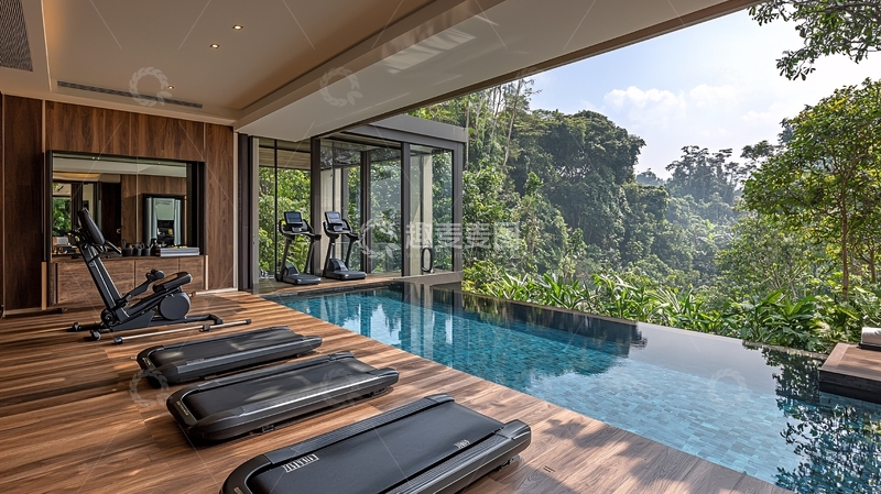 高清大图下载【趣麦麦图】泳池健身房
