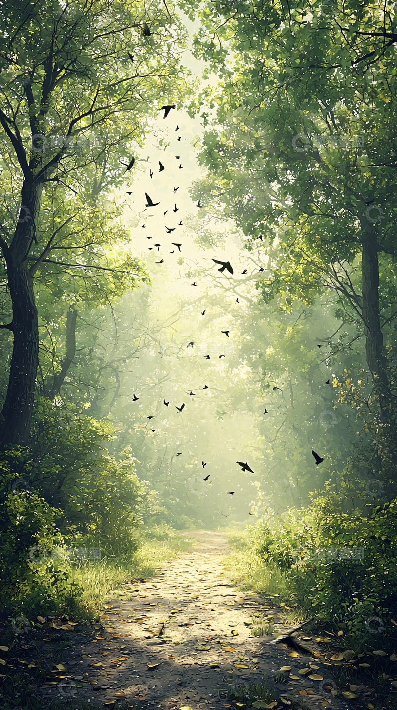 高清大图下载【趣麦麦图】森林小路