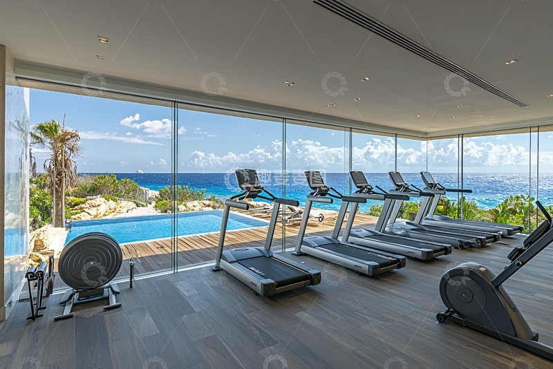 高清大图下载【趣麦麦图】海景健身房