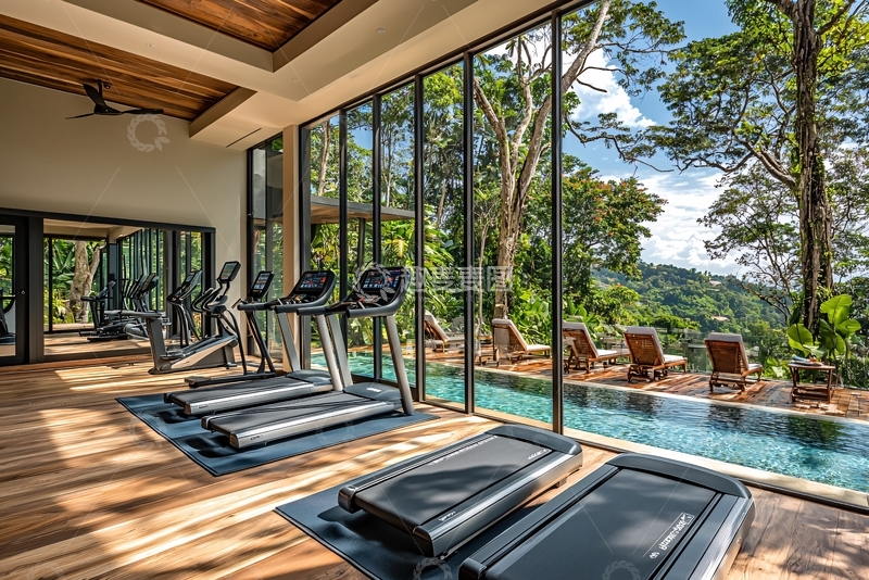 高清大图下载【趣麦麦图】度假酒店健身房
