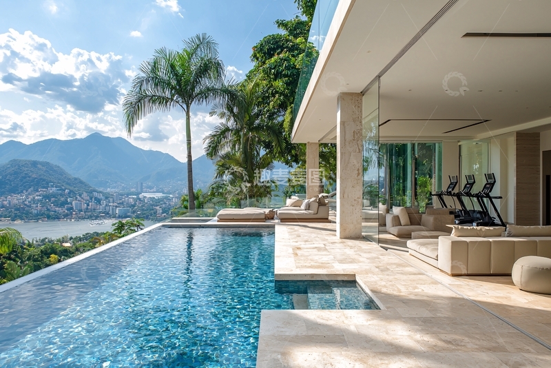 高清大图下载【趣麦麦图】山景泳池别墅