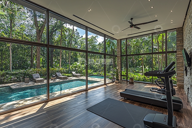 高清大图下载【趣麦麦图】现代简约室内健身房