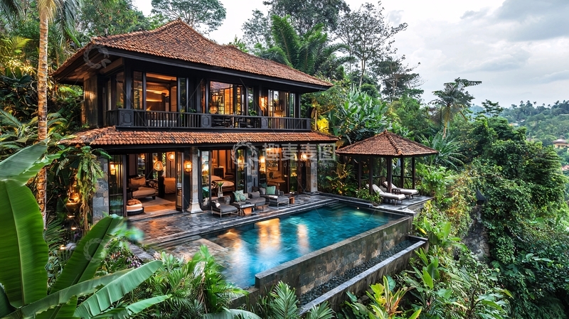 高清大图下载【趣麦麦图】热带雨林别墅
