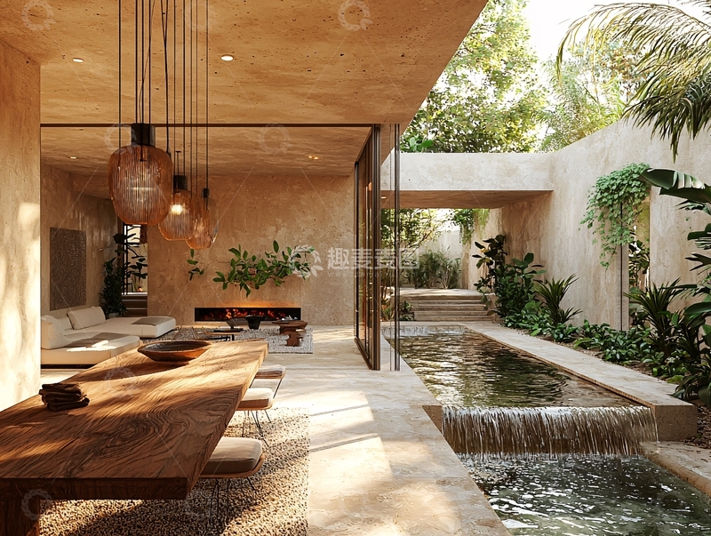 高清大图下载【趣麦麦图】现代简约庭院设计
