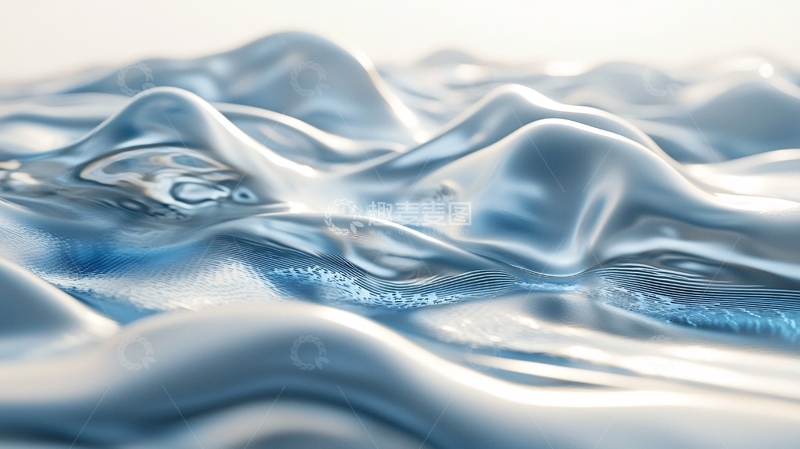高清大图下载【趣麦麦图】光滑金属质感液体波浪