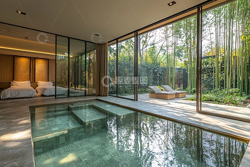 高清大图下载【趣麦麦图】私家泳池别墅度假