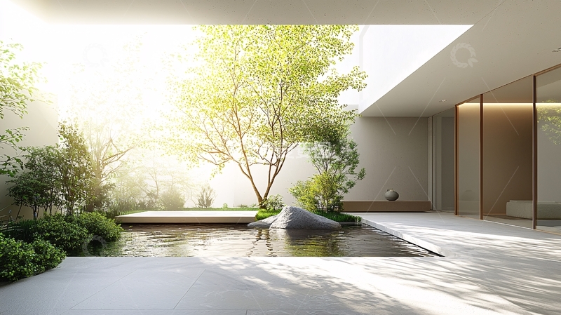 高清大图下载【趣麦麦图】现代简约庭院设计