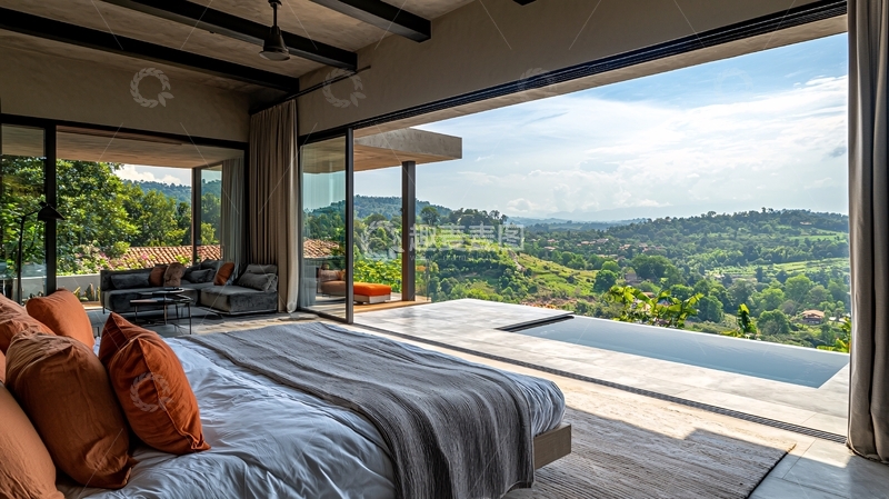 高清大图下载【趣麦麦图】现代简约别墅卧室景观