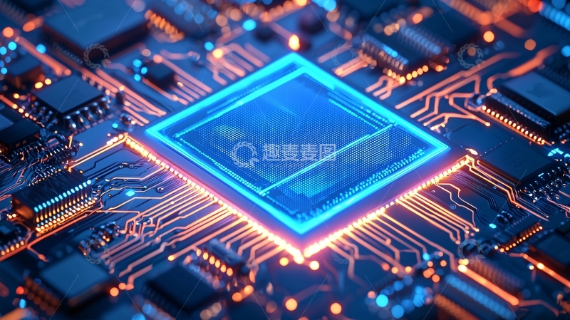 高清大图下载【趣麦麦图】高清芯片电路板特写