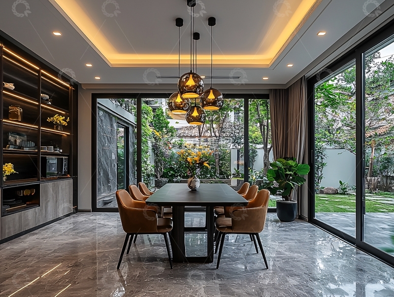 高清大图下载【趣麦麦图】现代轻奢餐厅设计