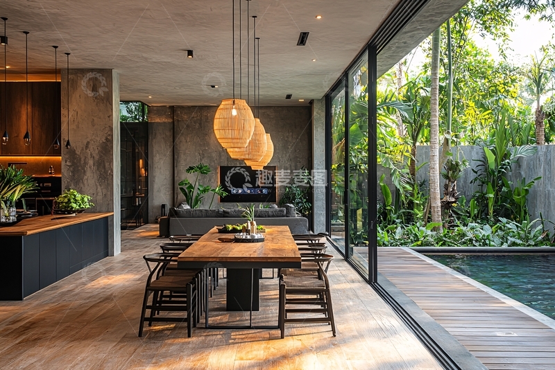 高清大图下载【趣麦麦图】现代轻奢别墅客厅