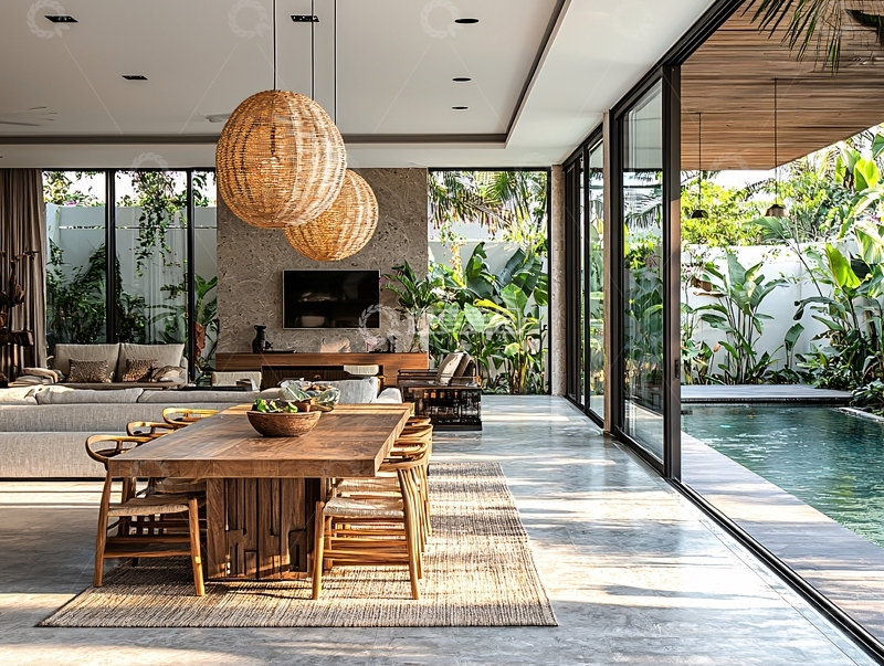 高清大图下载【趣麦麦图】现代简约别墅客厅