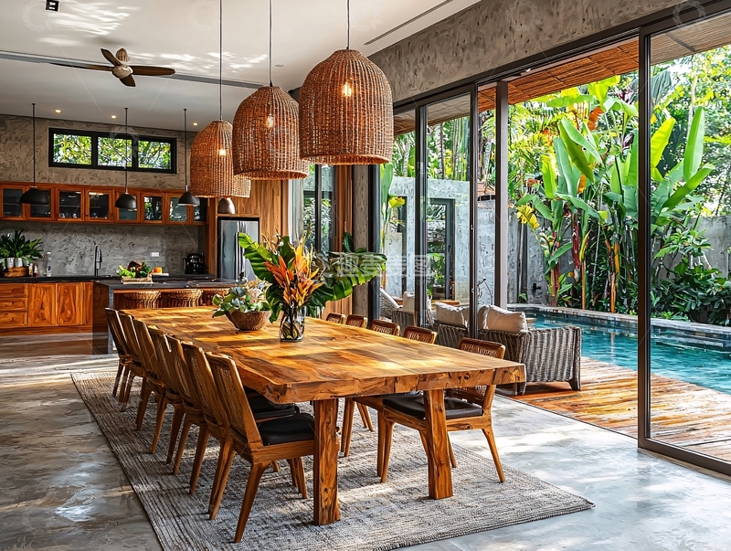 高清大图下载【趣麦麦图】现代简约别墅餐厅