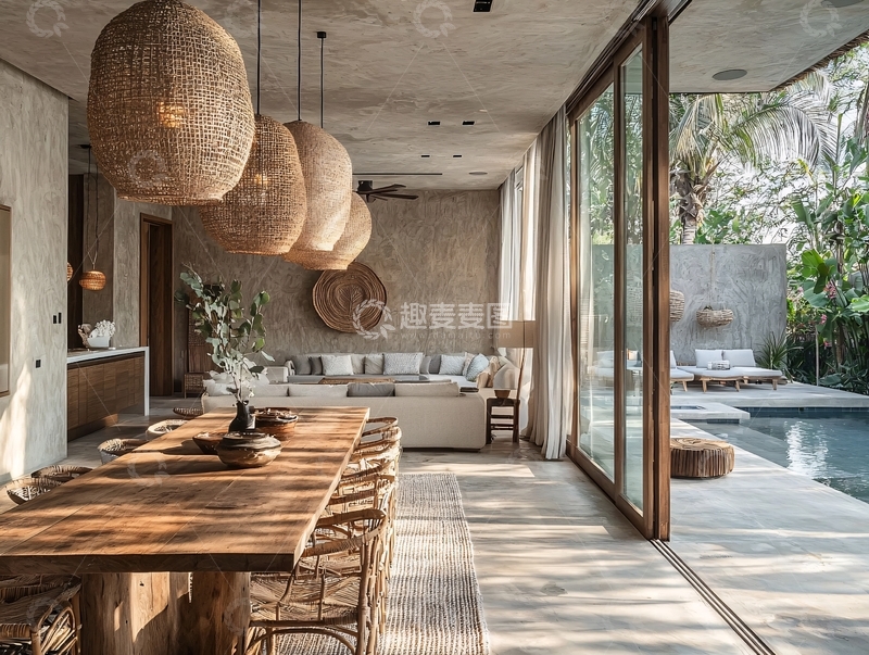 高清大图下载【趣麦麦图】现代轻奢别墅客厅