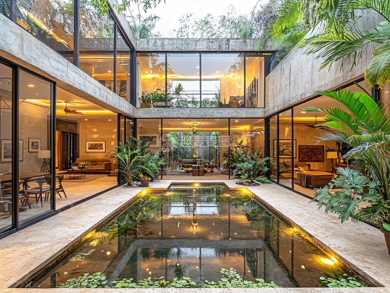 高清大图下载【趣麦麦图】现代风格庭院别墅