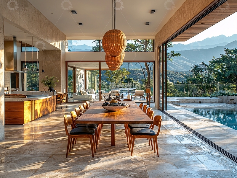 高清大图下载【趣麦麦图】现代简约别墅餐厅设计