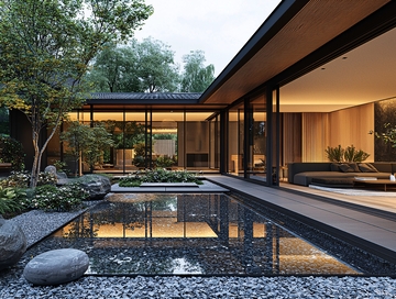 现代中式庭院别墅