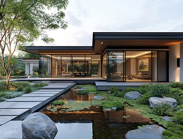 现代简约庭院别墅