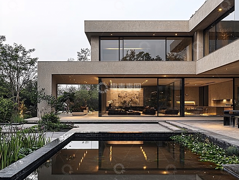 高清大图下载【趣麦麦图】现代极简风格别墅