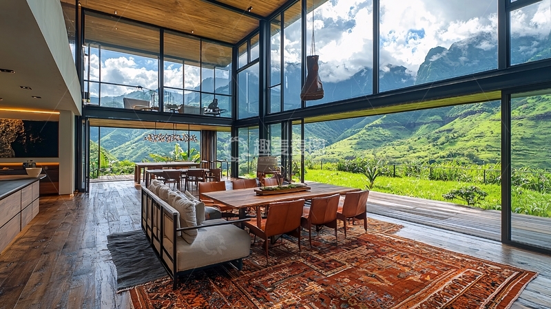 高清大图下载【趣麦麦图】山景别墅客厅