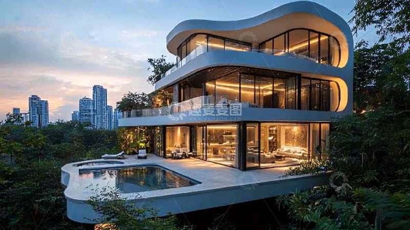 高清大图下载【趣麦麦图】现代风格别墅