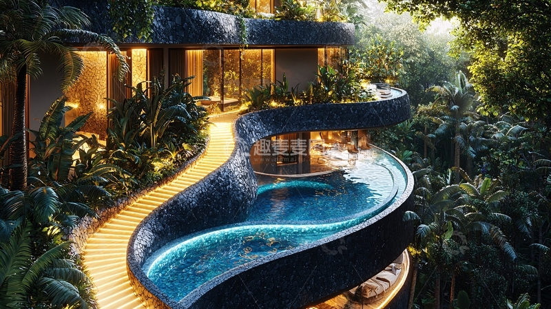 高清大图下载【趣麦麦图】热带雨林风格建筑